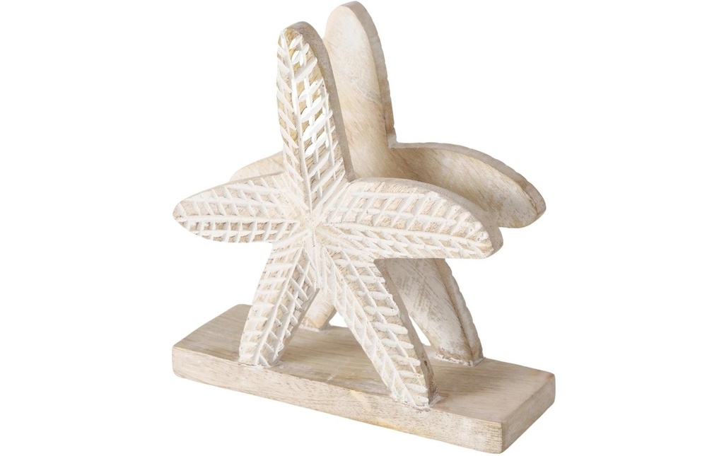 Boltze Porte-serviette Étoile de mer Tenila, Marron / Blanc