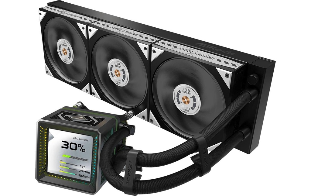 ASRock Refroidissement à eau Steel Legend Dark 360 LCD