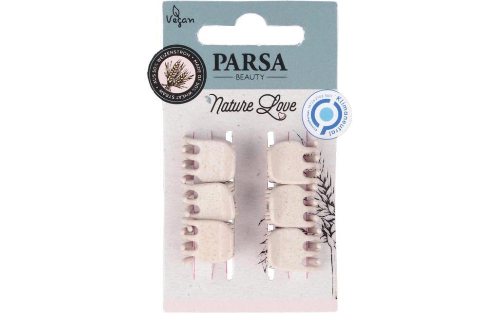 Parsa Beauty Pince crabe Nature Love Rose 6 pièces