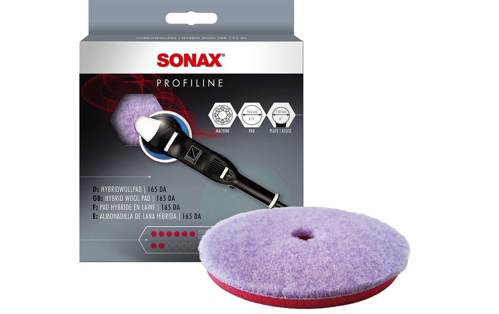 Sonax Tampon de polissage Profiline, pad en laine hybride, Ø 165 mm, 1 pièce