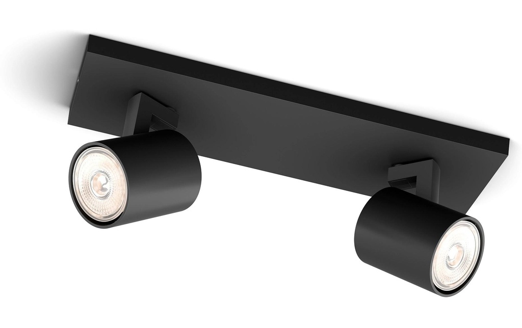 Philips Spot encastré MyLiving Runner, 2 x GU10, 20W, noir