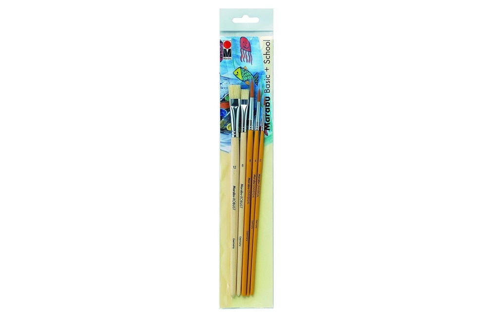 Marabu Brosse à poils Base   école 5 Pièce/s