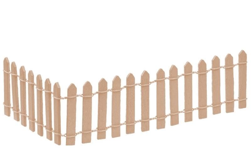 HobbyFun Mini ustensiles Clôture de jardin 25 x 5 cm, naturel