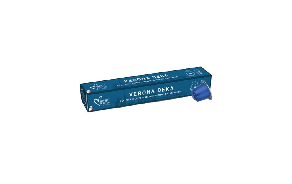 Italian Coffee Capsules de café Verona Deka 10 pièce