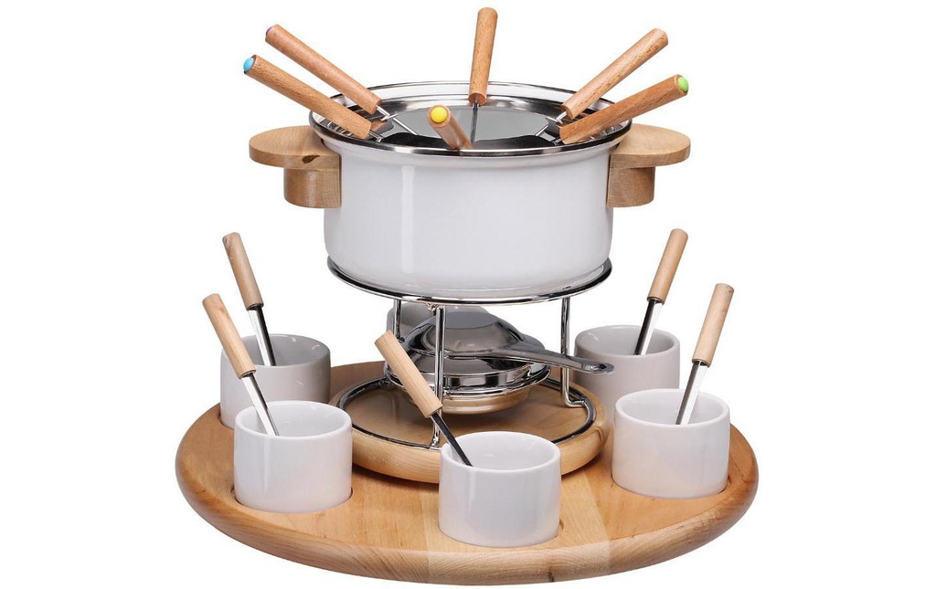 Nouvel Service à fondue à la viande Larissa 23 Pièce/s, Brun/Blanc