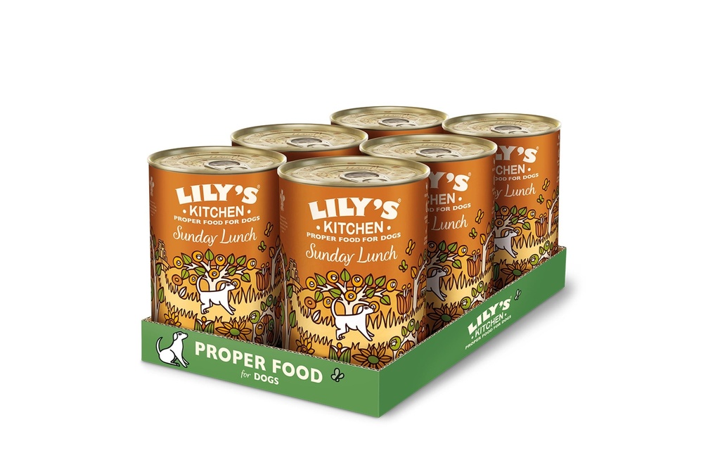 Lily's Kitchen Alimentation humide Sunday Lunch, 6 x 400 g