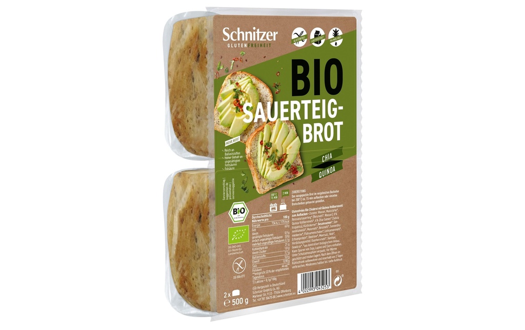 Schnitzer Pain bio au levain Chia & Quinoa 500g