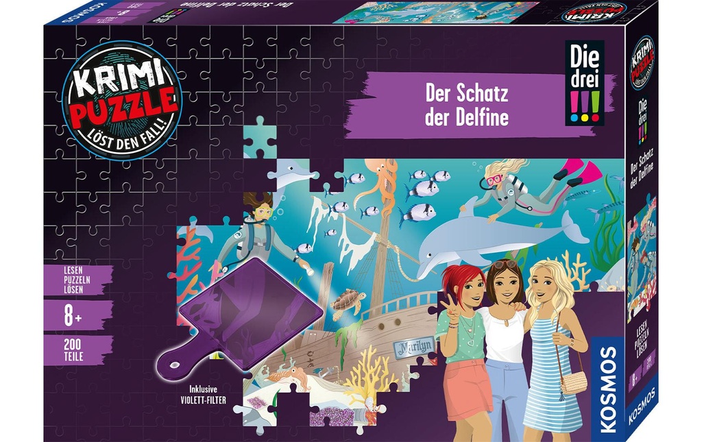 Kosmos Puzzle policier Les trois! !! Le trésor des dauphins