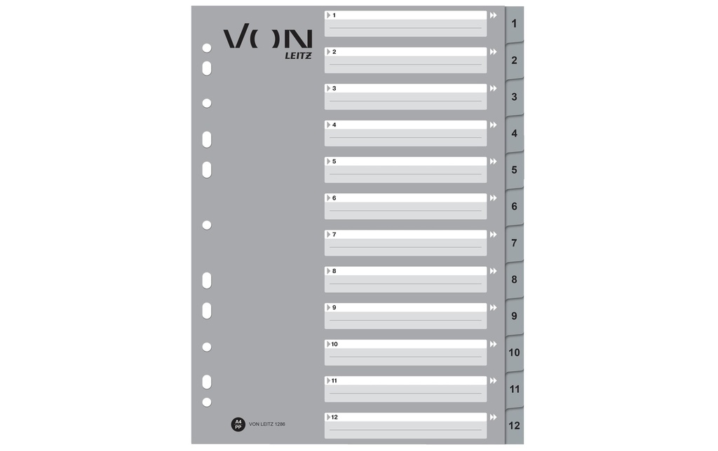 VON Registre A4, 1-12
