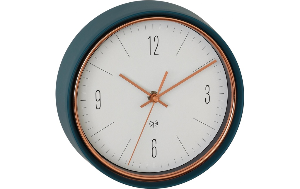 TFA Dostmann Horloge murale radio Pétrole