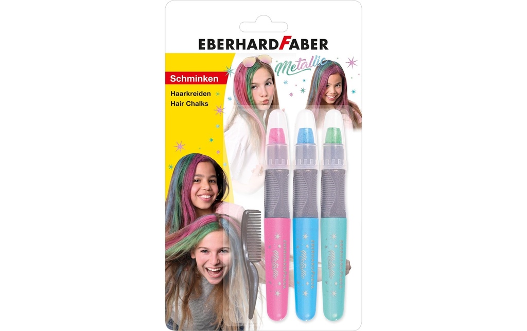 EBERHARD FABER Craie pr.cheveux Metallic Set (4 pces)