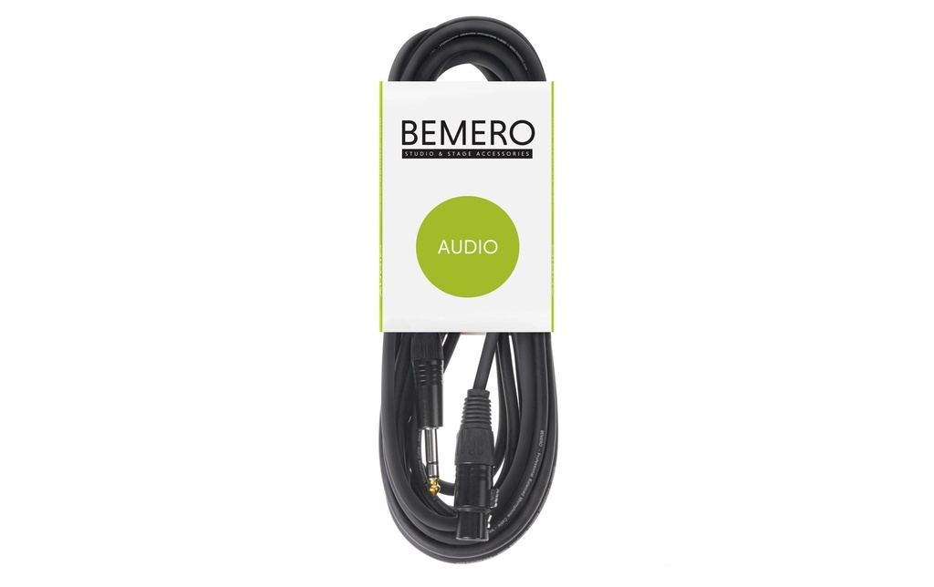 Bemero Câble XLR XLRf jack 6.3 symétrique 6 m, Noir