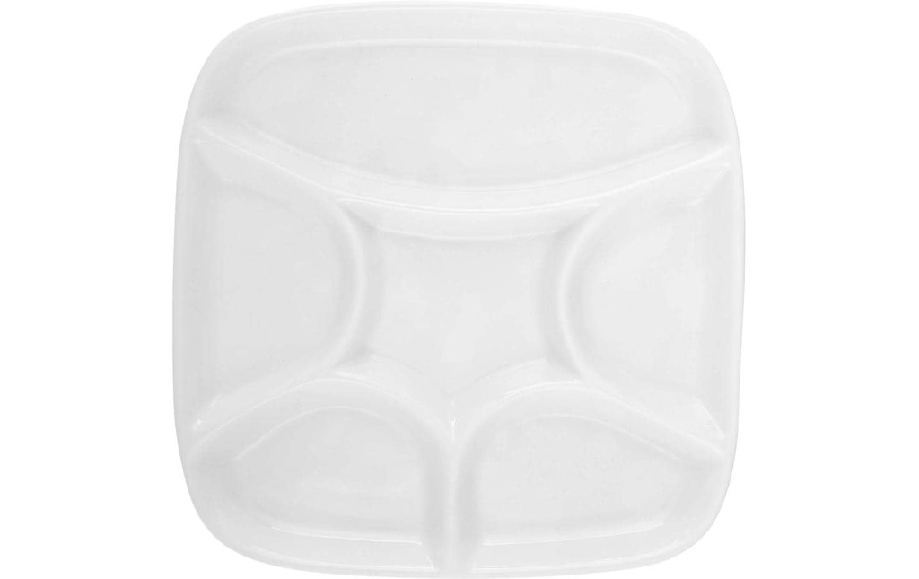 Lunasol Hotel Inn Univers Assiette à fondue 6 pcs. Blanc 21.5 x 21.5 cm