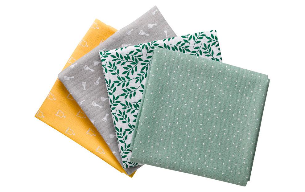 Sophie la girafe Serviette en gaze Lot de 4 70 cm x 70 cm