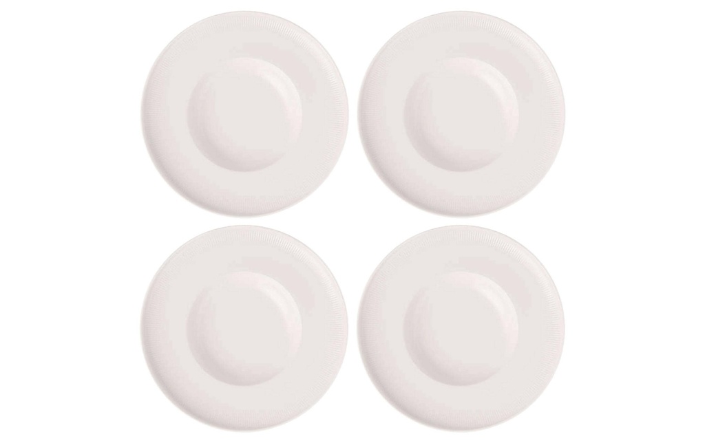 Villeroy & Boch Assiette de soupe et de pâtes Afina Ø 29 cm, 4 Pièce/s,Blanc