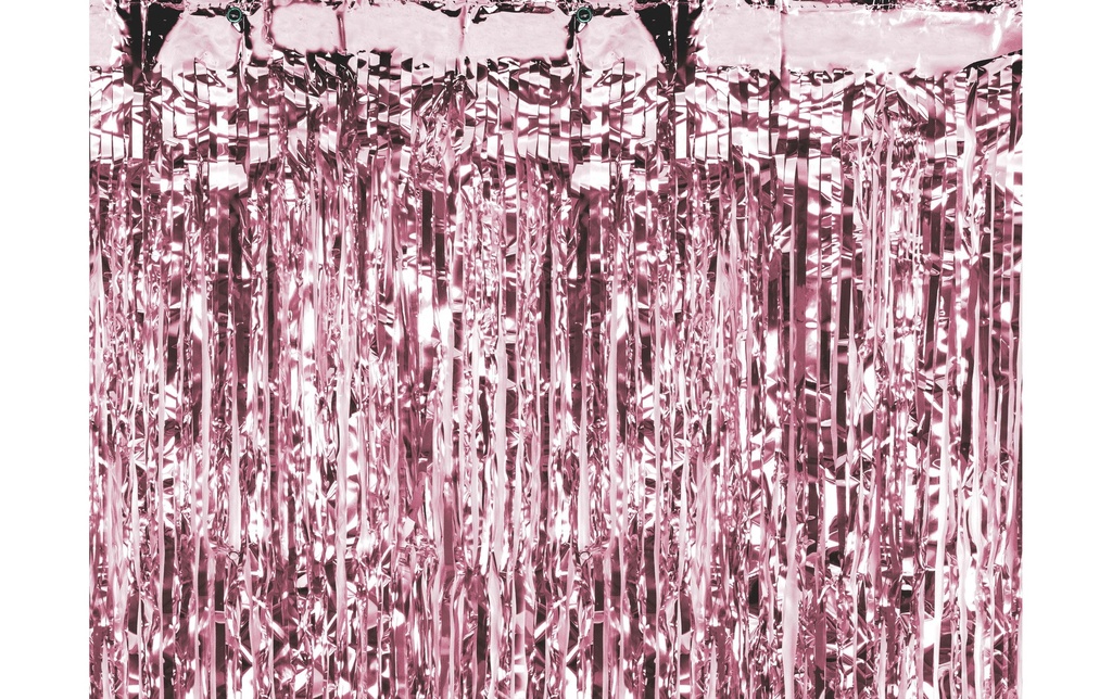 Partydeco Accessoires de fête Rideau 90 x 250 cm, or rose