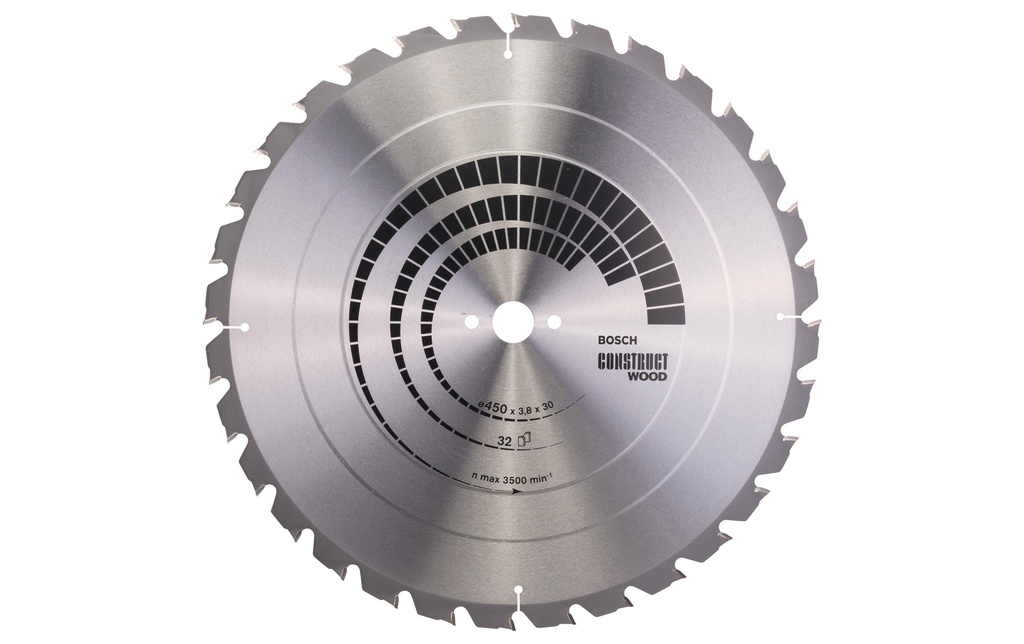 Bosch Professional Lame de scie circulaire Construct Wood, 450 x 30 x 3.8 mm, Z 32