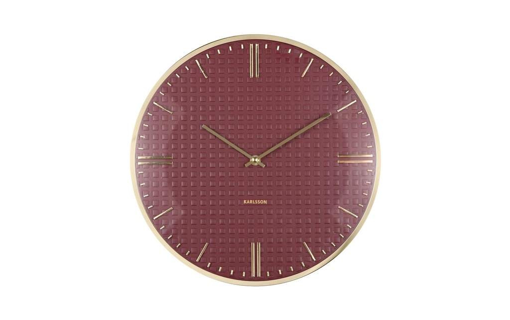 KARLSSON Horloge murale Riqueza 35 cm, rouge bourgogne