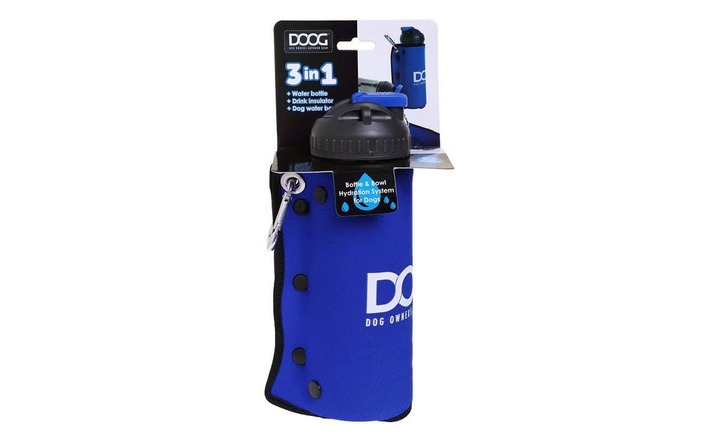 Doog Bouteille d'eau 3 en 1 Bleu