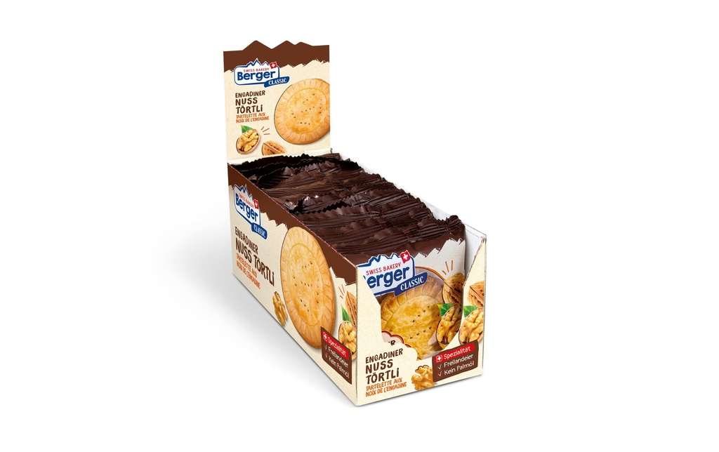 Berger Pâtisserie Tartelettes aux noix de l'Engadine 10 x 74 g