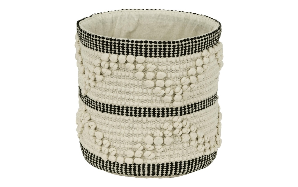 EGLO Panier de rangement Toyama 20 x 20 cm, crème/noir