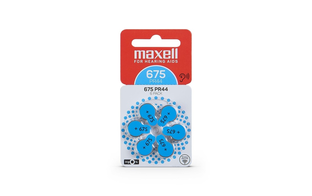 Maxell Europe LTD. Pile pour Appareils auditif PR44-675 , 6 Pièce/s
