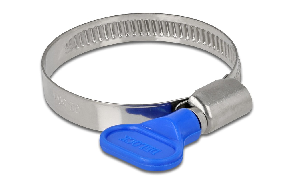 Delock Collier de serrage 32-50 mm, bleu 10 pièces