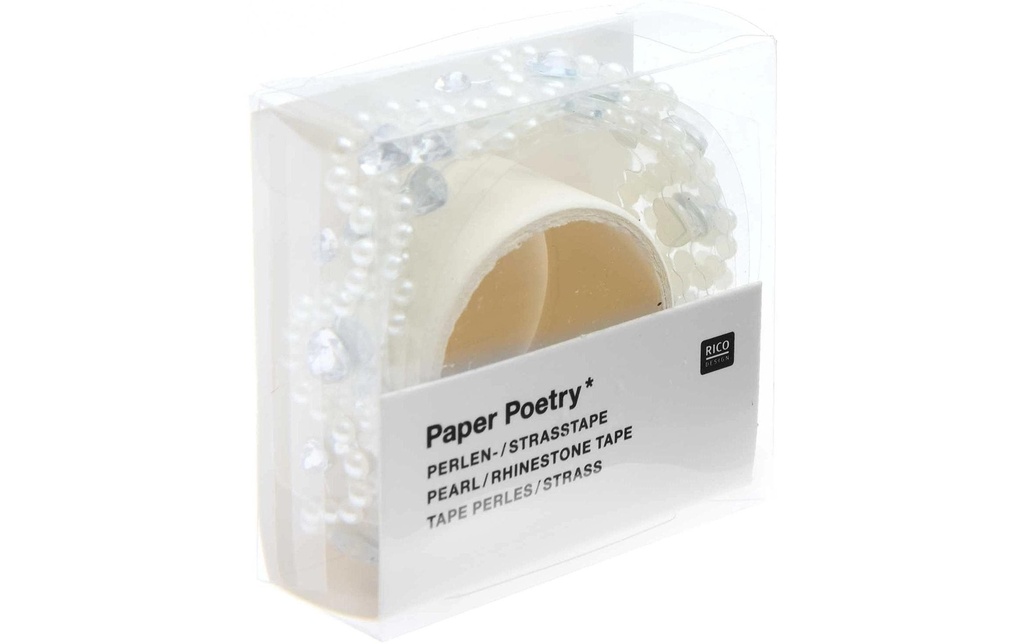 Rico Design Autocollants perles Paper Poetry 50 cm, 1 Pièce/s Argenté