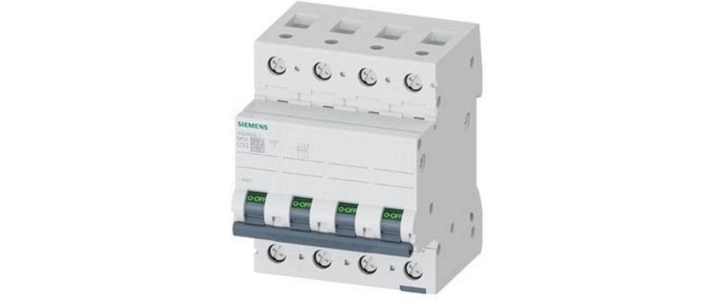 Siemens Disjoncteur de protection de circuit 400 V 6kA, 3+N pôles, C, 32A
