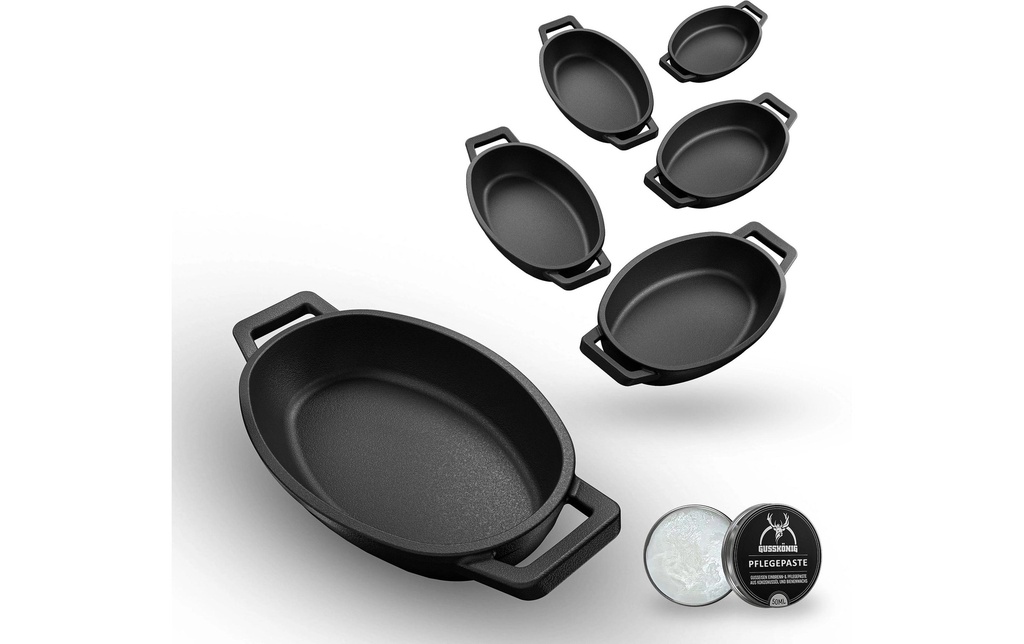 Gusskoenig Mini poêle ovale cuite au four 6 set