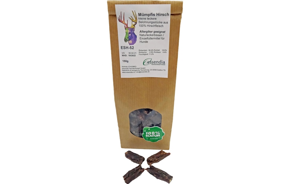 essendia Produit à mâcher  Des boulettes de cerf, 150 g