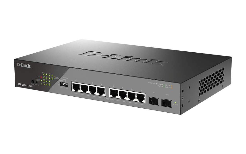 D-Link PoE+ Switch DSS-200G-10MP 10 ports