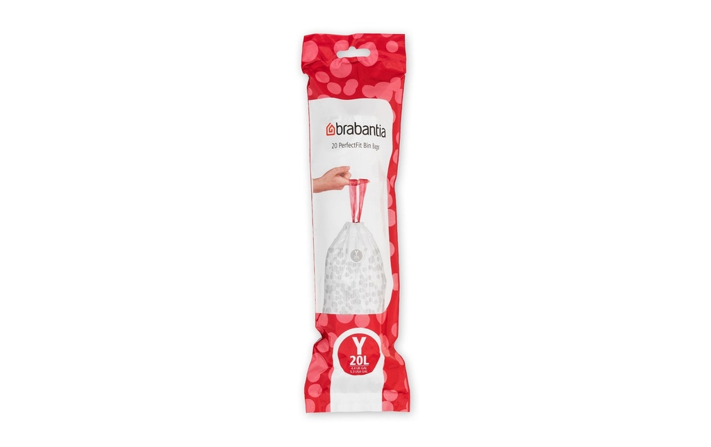 Brabantia Sac à ordures ménagères PerfectFit Y 20 l, 20 Pièce/s