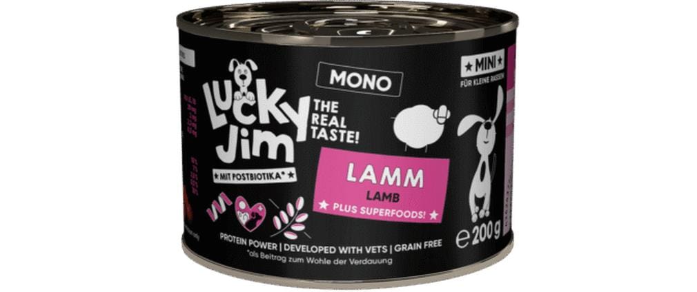 Lucky Jim Alimentation humide Mini Mono agneau 200 g