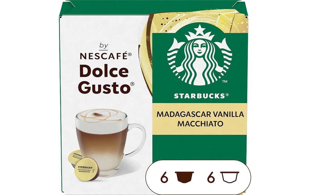 Starbucks Capsules de café Madagascar Vanilla Macchiato 6 portions