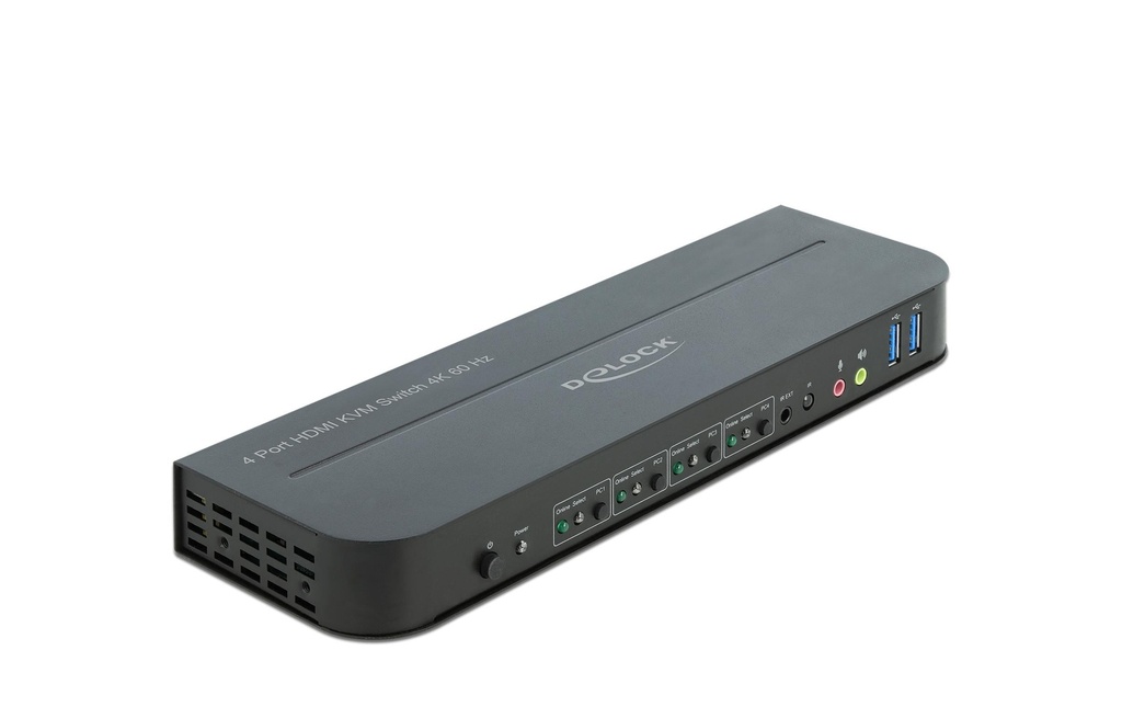 Delock Commutateur KVM 4 Port HDMI avec USB 3.0 et Audio 4k 60Hz