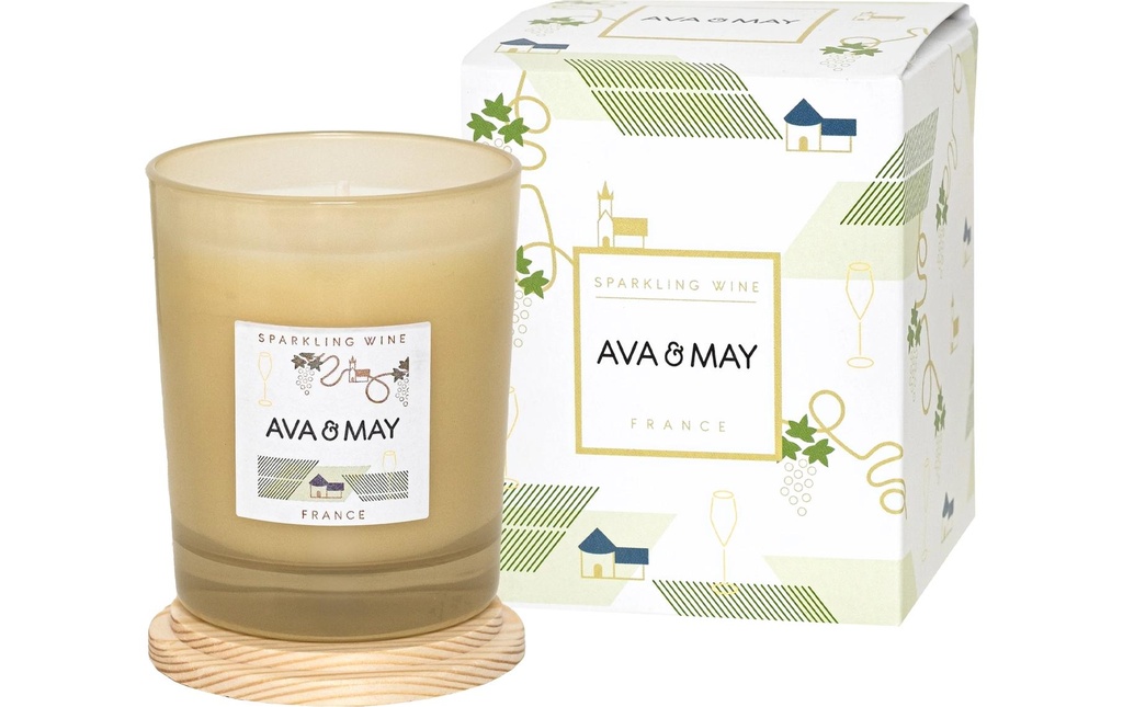 AVA & MAY Bougie parfumée Sparking Wine 180 g