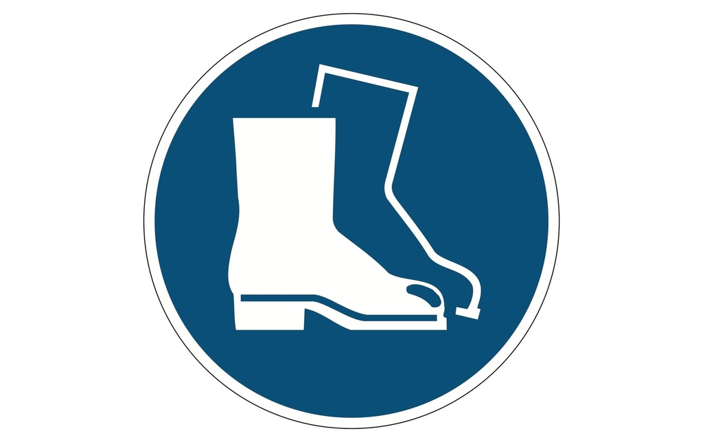 Diverse Symbole Utiliser des protections pour les pieds 43 cm, autocollant
