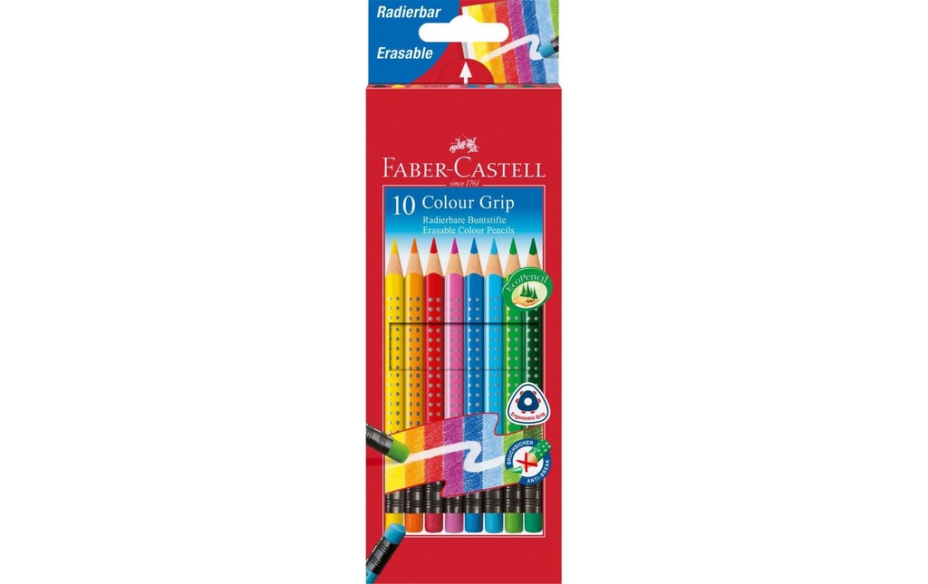 FABER-CASTELL Crayon coul.effaçab. carton10p (10 pces)