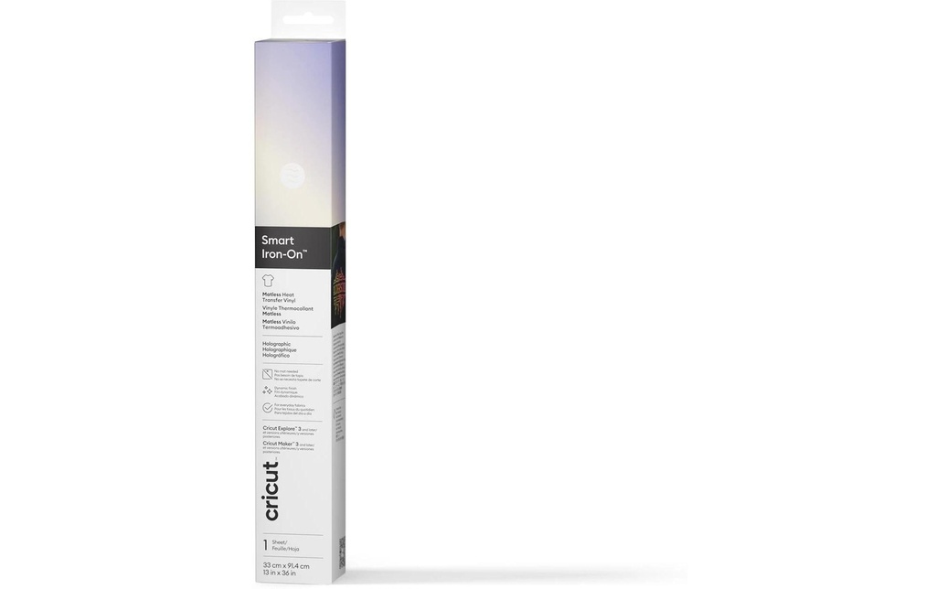Cricut Film thermocollant Smart Holo 33 x 91 cm, 1 pièce, Transblue