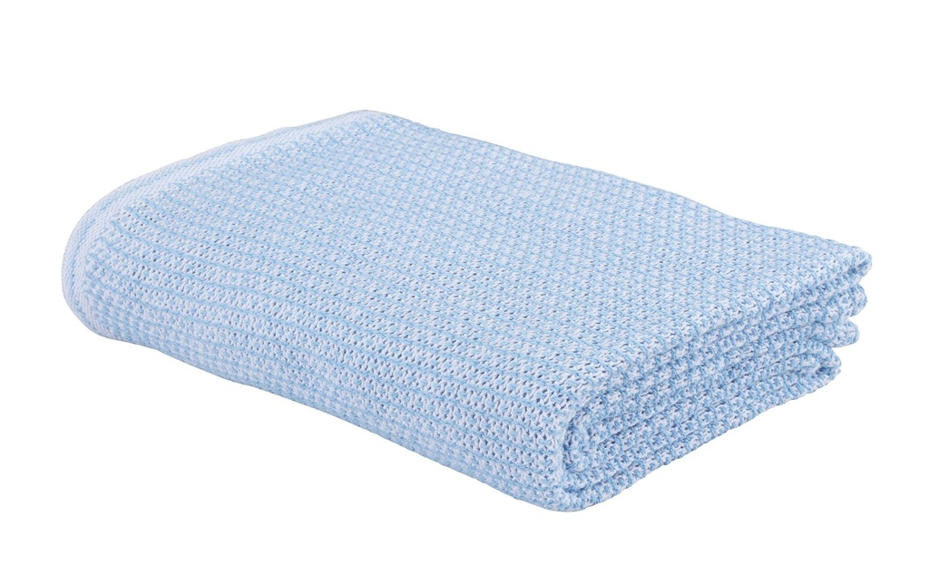 Eskimo Couverture Ascona 150 x 210 cm, Blanc/Bleu clair