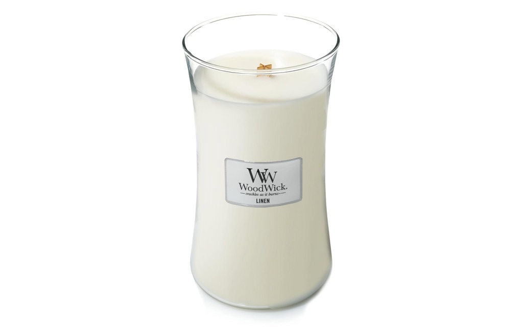 Woodwick Bougie parfumée Linen Large Jar