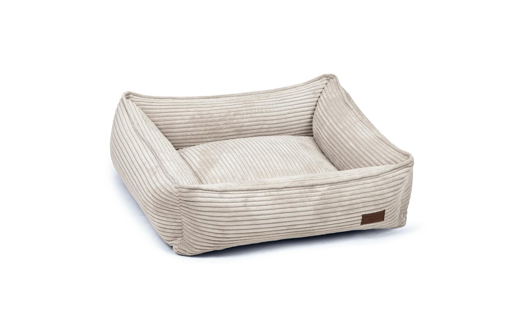 Designed by Lotte Lit Gris clair ribbé 65x60x20cm