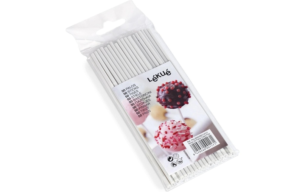 Lékué Bâtonnets pour cake pop 50 pièces
