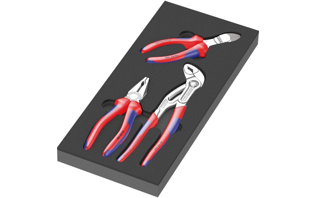 Wera Jeu de pinces Knipex 9780 Kit de garniture en mousse 1, 3 pièces