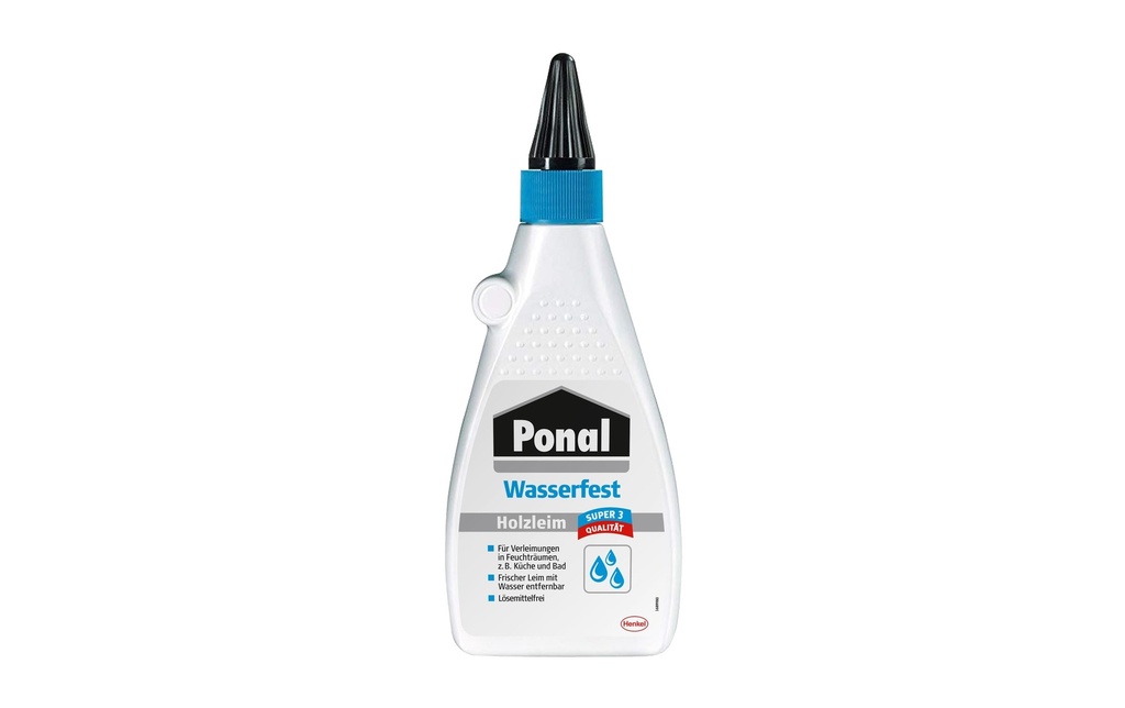 Ponal Colle à bois Super 3 imperméable à l'eau 550 g, Blanc