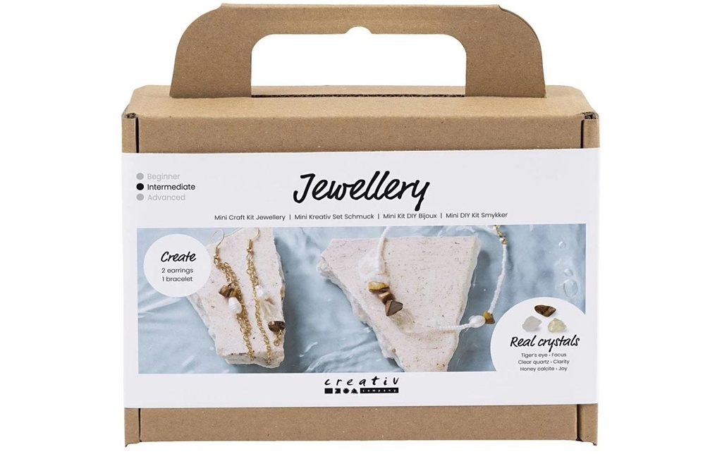 Creativ Company Kits de bricolage pour bijoux Collier et boucles d'oreilles en cristal
