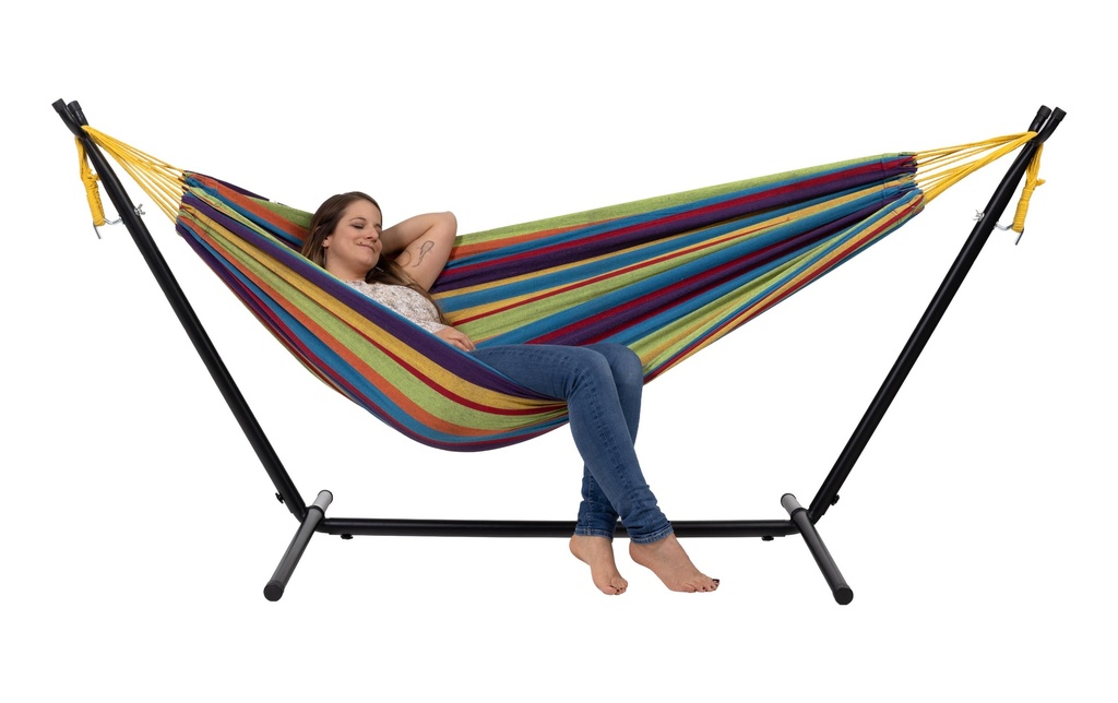 KOOR Hamac double Nuvola avec support, tropical