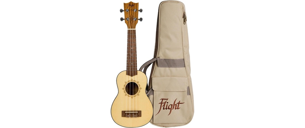 Flight Ukulélé Soprano – Spruce/Zebrano