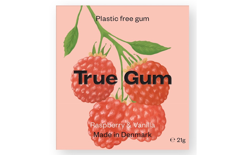 True Gum Chewing-gum Framboise et vanille 21 g